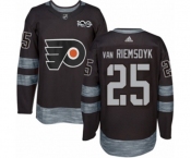 Adidas Philadelphia Flyers #25 James Van Riemsdyk Authentic Black 1917-2017 100th Anniversary NHL Jersey