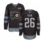 Adidas Philadelphia Flyers #26 Christian Folin Authentic Black 1917-2017 100th Anniversary NHL Jersey