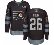 Adidas Philadelphia Flyers #26 Christian Folin Authentic Black 1917-2017 100th Anniversary NHL Jersey