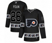 Adidas Philadelphia Flyers #26 Christian Folin Authentic Black Team Logo Fashion NHL Jersey