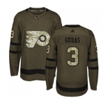 Adidas Philadelphia Flyers #3 Radko Gudas Authentic Green Salute to Service NHL Jersey