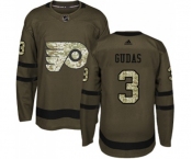 Adidas Philadelphia Flyers #3 Radko Gudas Premier Green Salute to Service NHL Jersey