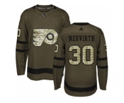 Adidas Philadelphia Flyers #30 Michal Neuvirth Green Salute to Service Stitched NHL Jersey