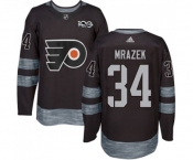 Adidas Philadelphia Flyers #34 Petr Mrazek Authentic Black 1917-2017 100th Anniversary NHL Jersey