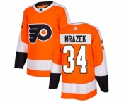 Adidas Philadelphia Flyers #34 Petr Mrazek Premier Orange Home NHL Jersey