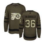 Adidas Philadelphia Flyers #36 Colin McDonald Authentic Green Salute to Service NHL Jersey