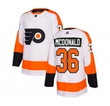 Adidas Philadelphia Flyers #36 Colin McDonald Authentic White Away NHL Jersey