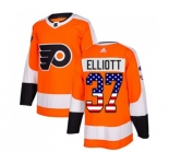 Adidas Philadelphia Flyers #37 Brian Elliott Authentic Orange USA Flag Fashion NHL Jersey