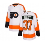 Adidas Philadelphia Flyers #37 Brian Elliott Authentic White Away NHL Jersey