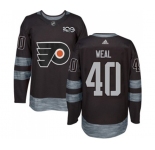 Adidas Philadelphia Flyers #40 Jordan Weal Authentic Black 1917-2017 100th Anniversary NHL Jersey