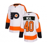 Adidas Philadelphia Flyers #40 Jordan Weal Authentic White Away NHL Jersey