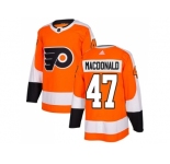 Adidas Philadelphia Flyers #47 Andrew MacDonald Orange Home Authentic Stitched NHL Jersey