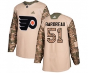 Adidas Philadelphia Flyers #51 Cole Bardreau Authentic Camo Veterans Day Practice NHL Jersey