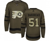 Adidas Philadelphia Flyers #51 Cole Bardreau Authentic Green Salute to Service NHL Jersey