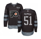 Adidas Philadelphia Flyers #51 Valtteri Filppula Authentic Black 1917-2017 100th Anniversary NHL Jersey