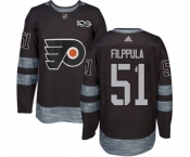 Adidas Philadelphia Flyers #51 Valtteri Filppula Authentic Black 1917-2017 100th Anniversary NHL Jersey