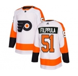 Adidas Philadelphia Flyers #51 Valtteri Filppula Authentic White Away NHL Jersey