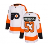 Adidas Philadelphia Flyers #53 Shayne Gostisbehere Authentic White Away NHL Jersey