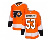 Adidas Philadelphia Flyers #53 Shayne Gostisbehere Orange Home Authentic Stitched NHL Jersey