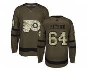 Adidas Philadelphia Flyers #64 Nolan Patrick Green Salute to Service Stitched NHL Jersey