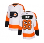Adidas Philadelphia Flyers #68 Jaromir Jagr Authentic White Away NHL Jersey