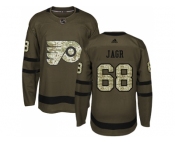 Adidas Philadelphia Flyers #68 Jaromir Jagr Green Salute to Service Stitched NHL Jersey