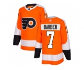 Adidas Philadelphia Flyers #7 Bill Barber Orange Home Authentic Stitched NHL Jersey