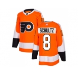 Adidas Philadelphia Flyers #8 Dave Schultz Orange Home Authentic Stitched NHL Jersey