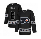 Adidas Philadelphia Flyers #8 Robert Hagg Authentic Black Team Logo Fashion NHL Jersey