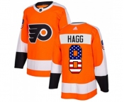 Adidas Philadelphia Flyers #8 Robert Hagg Authentic Orange USA Flag Fashion NHL Jersey