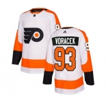 Adidas Philadelphia Flyers #93 Jakub Voracek Authentic White Away NHL Jersey
