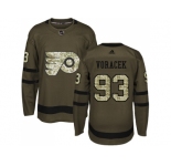 Adidas Philadelphia Flyers #93 Jakub Voracek Green Salute to Service Stitched NHL Jersey