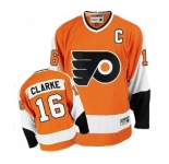 CCM Philadelphia Flyers #16 Bobby Clarke Authentic Orange Throwback NHL Jersey