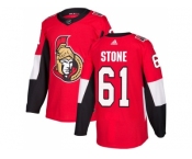 Men Adidas Ottawa Senators #61 Mark Stone Red Home Authentic Stitched NHL Jersey