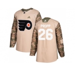 Men Adidas Philadelphia Flyers #26 Brian Propp Camo Authentic 2017 Veterans Day Stitched NHL Jersey