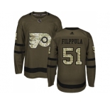 Men Adidas Philadelphia Flyers #51 Valtteri Filppula Green Salute to Service Stitched NHL Jersey