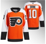 Men Philadelphia Flyers #10 Bobby Brink 2023 24 Orange Stitched Jersey