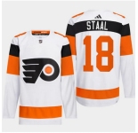 Men Philadelphia Flyers #18 Marc Staal White 2024 Stadium Series Stitched Jersey
