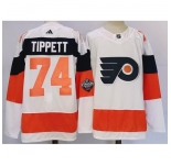 Men Philadelphia Flyers #74 Owen Tippett White 2023 2024 Stadium Series Stitched Jersey