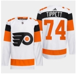 Men Philadelphia Flyers #74 Owen Tippett White 2024 Stadium Series Stitched JerseyS