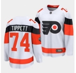 Men Philadelphia Flyers #74 Owen Tippett White 2024 Stadium Series Stitched Jersey