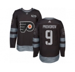 Men's Adidas Philadelphia Flyers #9 Ivan Provorov Authentic Black 1917-2017 100th Anniversary NHL Jersey