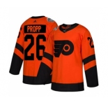 Men's Flyers #26 Brian Propp Orange 2019 Stadium Series Stitched Hockey Jersey