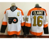 Men's Philadelphia Flyers #16 Bobby Clarke White 3rd Stitched NHL Jersey