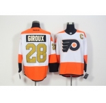 Men's Philadelphia Flyers #28 Claude Giroux White 3rd Stitched NHL Jersey