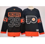 Men's Philadelphia Flyers #39 Matvei Michkov Black 2024 Stitched Jersey