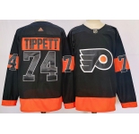 Men's Philadelphia Flyers #74 Owen Tippett Black Alternate Authentic Jersey