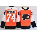 Men's Philadelphia Flyers #74 Owen Tippett Orange 2024 Stitched Jersey
