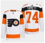 Men's Philadelphia Flyers #74 Owen Tippett White 2024 Stadium Series Stitched Jersey