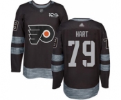 Men's Philadelphia Flyers #79 Carter Hart Black 1917-2017 100th Anniversary Stitched Hockey Jersey